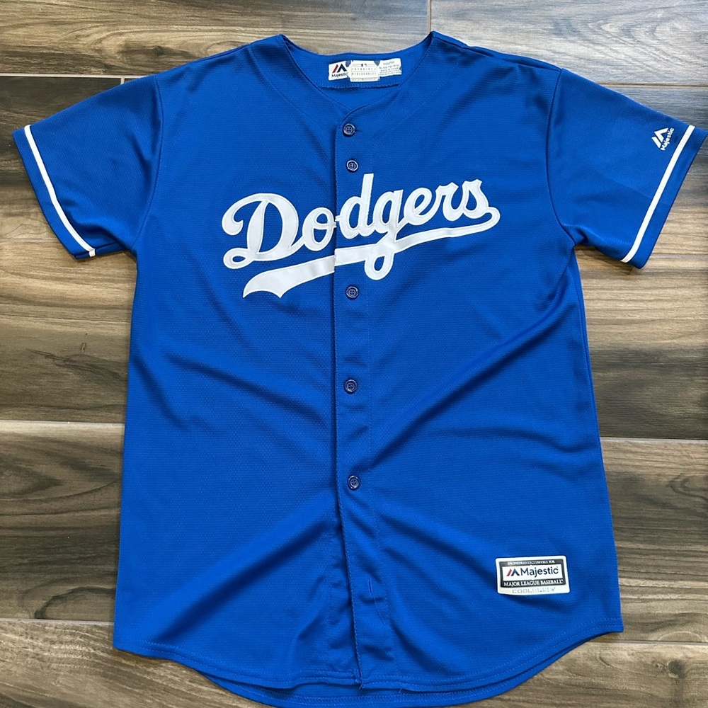 Vintage Majestic Dodgers Blue Jersey